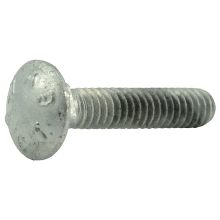 Midwest Fastener Carriage Bolt, Square Neck, 20 (Coarse), 1-1/4 in L, Steel, Hot Dipped Galvanized, 25 PK 35183
